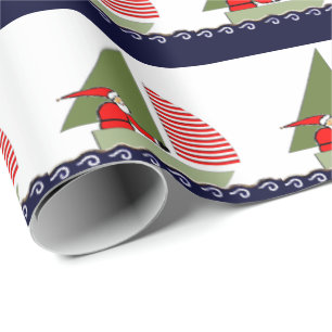 Papper om Sailing Helgdag Gift Wrapping Presentpapper
