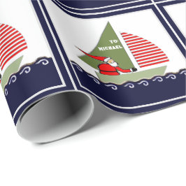 Papper om Sailing Helgdag Gift Wrapping Presentpapper