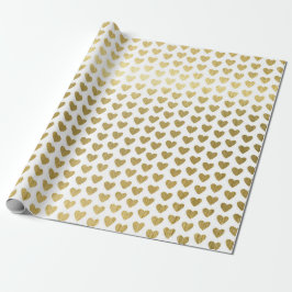 Papper ombyggnad av elegant Guld Hearts Mönster Br Presentpapper