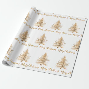 Papper ombyggnad av Helgdag vid elegant Julgran Presentpapper