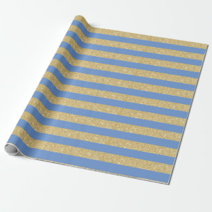 Papper ombyggnad av himlar Blue och Guld Glitter R Presentpapper