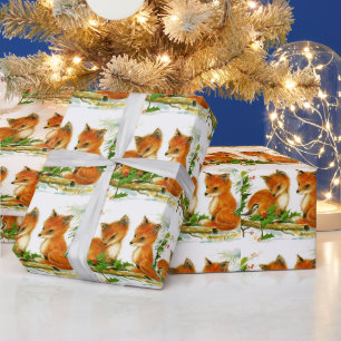Papper omformning av Cute Baby Fox-återcirkulation Presentpapper