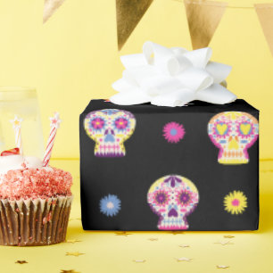 Papper omformning av Day of the dead Sugar Skull S Presentpapper