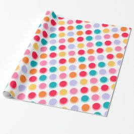 Papper omformning av färglöst Retro Fuzzy Polka do Presentpapper