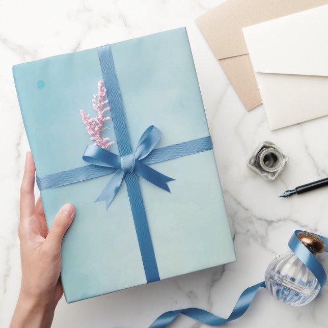 Papper omformning av mjuk blått och Ro vattenfärg Presentpapper (Gifting)