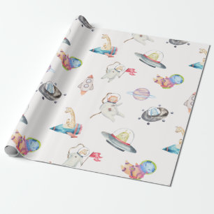 Papper omformning av rymdaut-planeten presentpapper