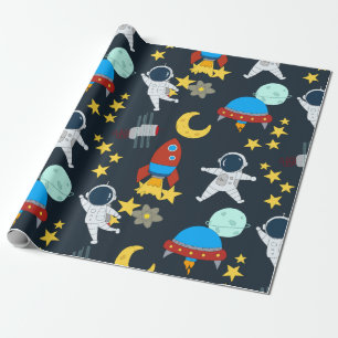 Papper omformning av rymdaut-planeten presentpapper