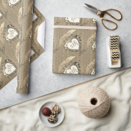 papper omformning av träbild efter femårsdagen Brö Presentpapper