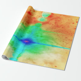 Papper omslagning av abstrakt Star-explosion Presentpapper