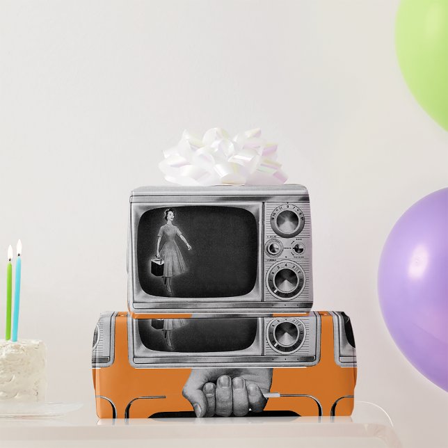 Papper omslagning av bärbar vintage presentpapper (Skapare uppladdad)