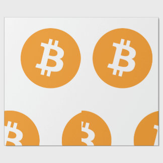 Papper omslagning av bitcoin tema presentpapper