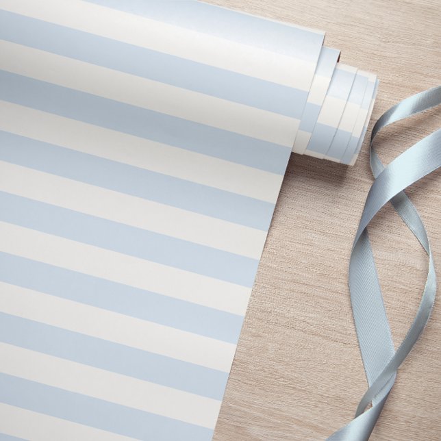Papper omslagning av blå vit Rand Presentpapper (Skapare uppladdad)