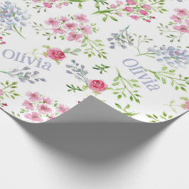 Papper omslagning av Blommigten personlig Flicka Presentpapper