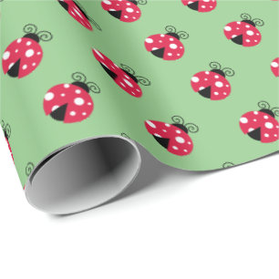 Papper omslagning av Cute Nyckelpiga Gift Presentpapper