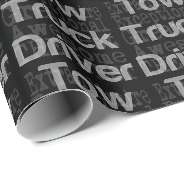 Papper omslagning av drivrutin för Tow Lastbil Presentpapper (Rullad Hörn)