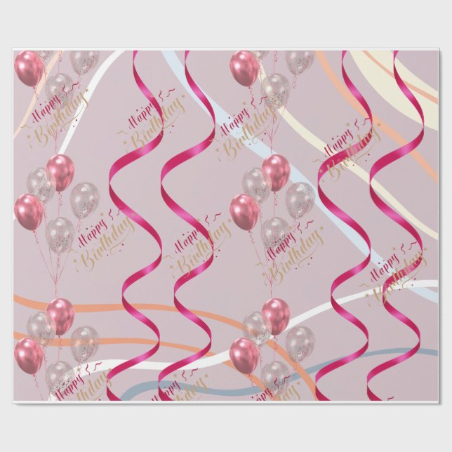 Papper omslagning av färgstarka Party-bubblor Presentpapper (Platt)