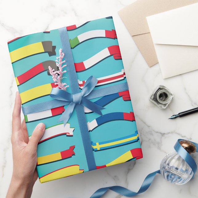 Papper omslagning av Flaggor Presentpapper (Skapare uppladdad)