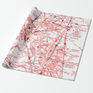 Papper omslagning av flygdiagram presentpapper