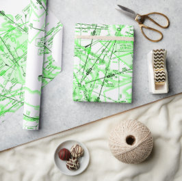 Papper omslagning av flygdiagram presentpapper