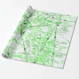 Papper omslagning av flygdiagram presentpapper