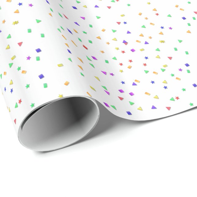 Papper omslagning av Grattis på födelsedagen-konfe Presentpapper (Rullad Hörn)