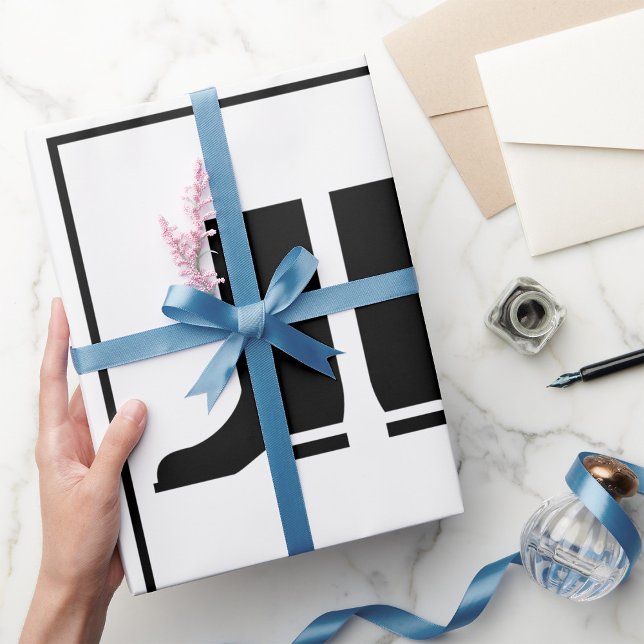 Papper omslagning av Gumboot-signering Presentpapper (Skapare uppladdad)