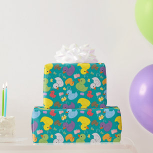 Papper omslagning av gummi Anka Presentpapper