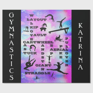 Papper omslagning av Gymnastics Skills Crosswords Presentpapper