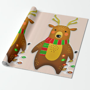 papper omslagning av julklacksrenar presentpapper