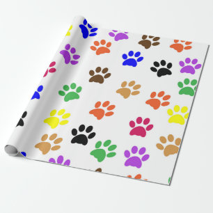 papper omslagning av katt tassar presentpapper