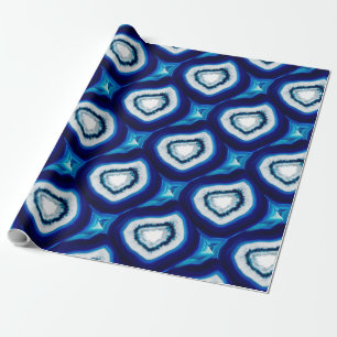 Papper omslagning av koboltblått agate presentpapper