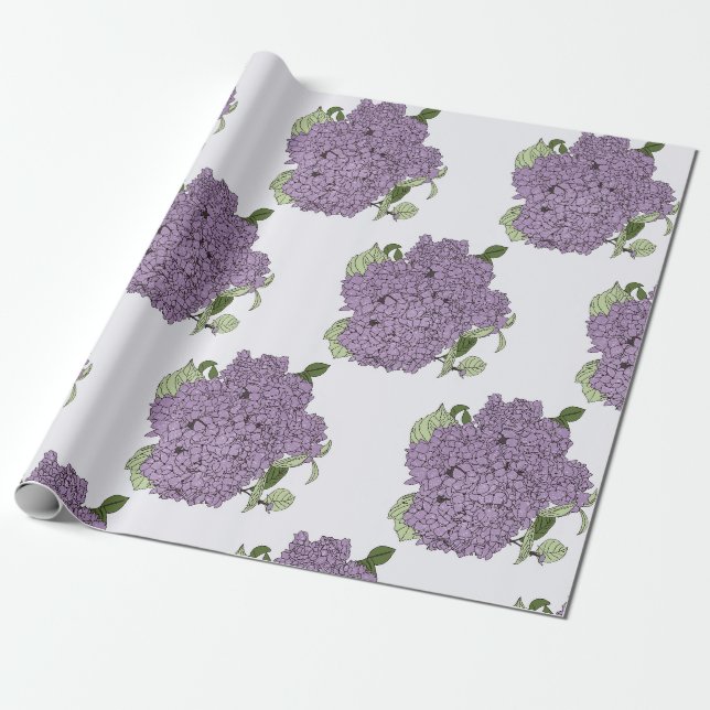 papper omslagning av lila vatten presentpapper (Utrullad)