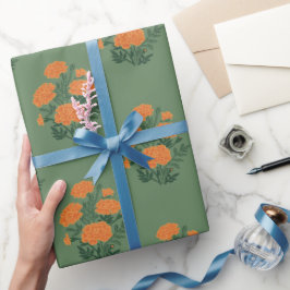 Papper omslagning av Marigold-grönt Presentpapper