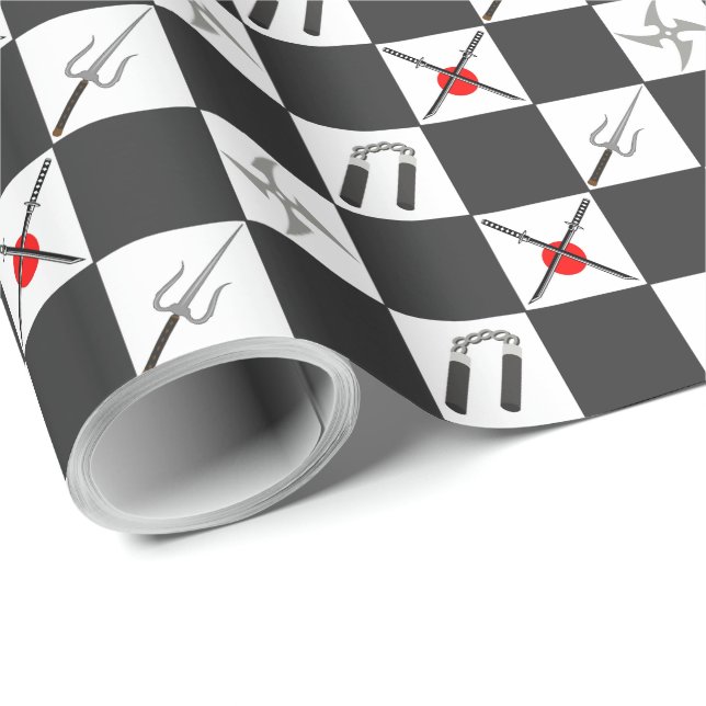 Papper omslagning av martialkonst presentpapper (Rullad Hörn)