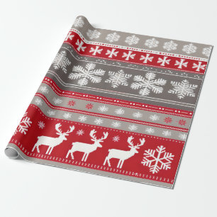 papper omslagning av mönster från christmas sweate presentpapper