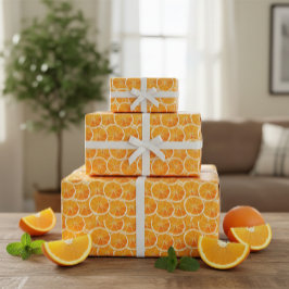 Papper omslagning av Orangar av citrusfrukter Presentpapper