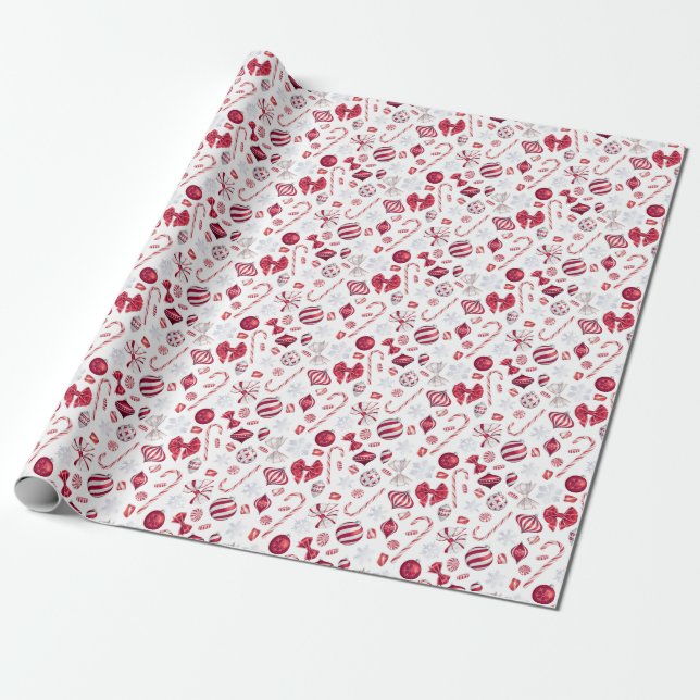 Papper omslagning av peppermint Magic Presentpapper (Utrullad)