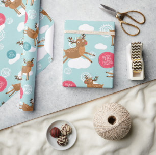 Papper omslagning av renar i god jul presentpapper