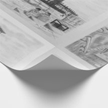 Papper omslagning av skulptur