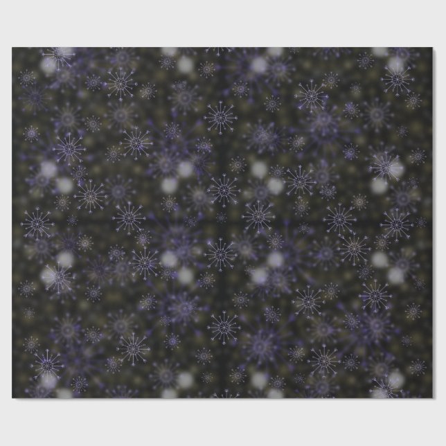 papper omslagning av snöflingor presentpapper (Platt)