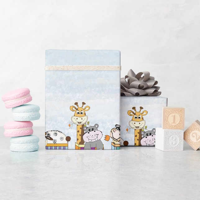 Papper omslagning av Tåg från djur Presentpapper (Skapare uppladdad)