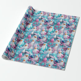 Papper omslagning - Transgender Pride Penguins 1 Presentpapper