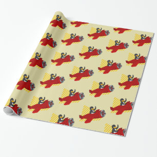 Papper omslutning av flytande tecknad presentpapper