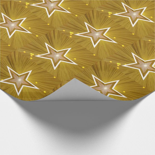 papper omslutning av Guld Star-papper Presentpapper (Hörn)