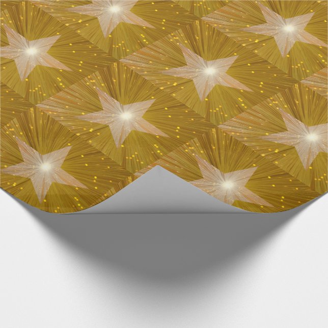 papper omslutning av Guld Star-utskrift Presentpapper (Hörn)