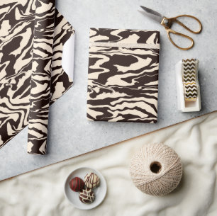 papper omslutning av zebra ränder djurutskrift presentpapper