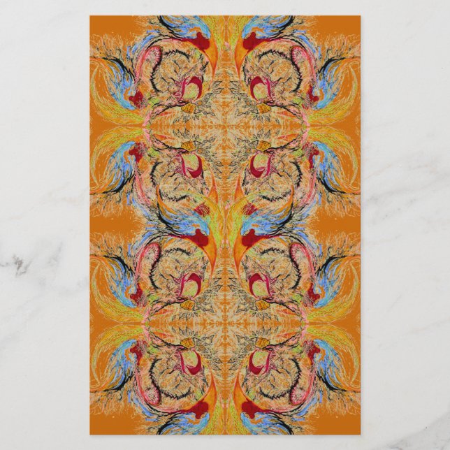 Papper Orange för Fantasy Abstrakt Scrapbook Craft (Framsida)