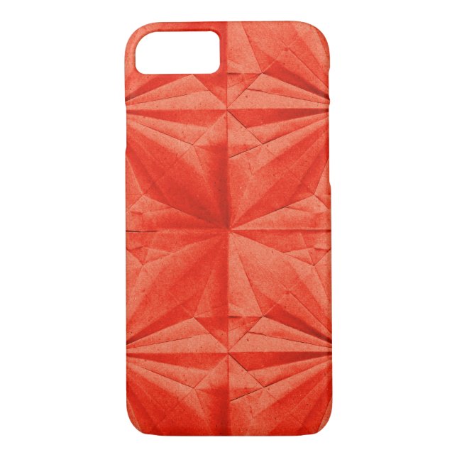 Papper Orange Origami Mönster Case-Mate iPhone Skal (Baksida)