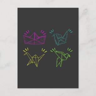 Papper origami Japansk pappersvikning Vykort