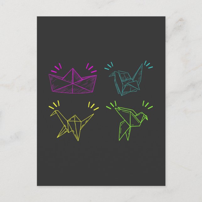 Papper origami Japansk pappersvikning Vykort (Framsida)